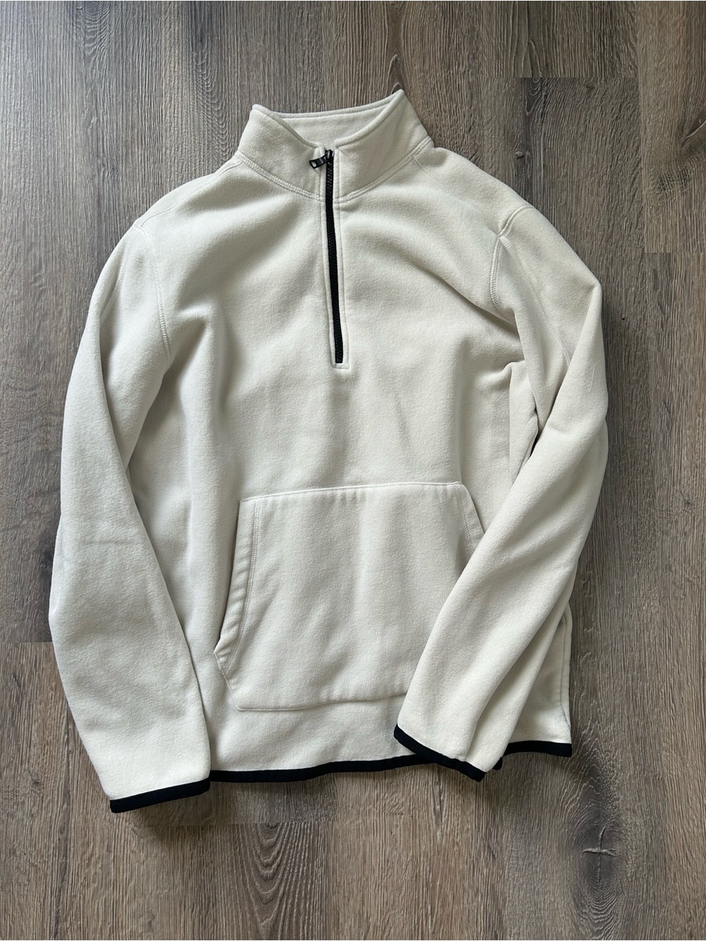 Banana Republic Cream Half-Zip Fleece Pullover